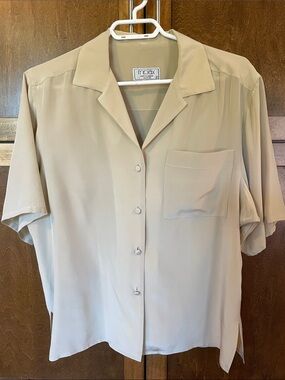 Jax Tan Silk Blouse